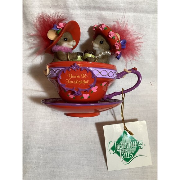 Charming Tails Mice You’re So Tea-Lightful Tea Cup Hamilton Ltd Figurine 2008 - Picture 1 of 16